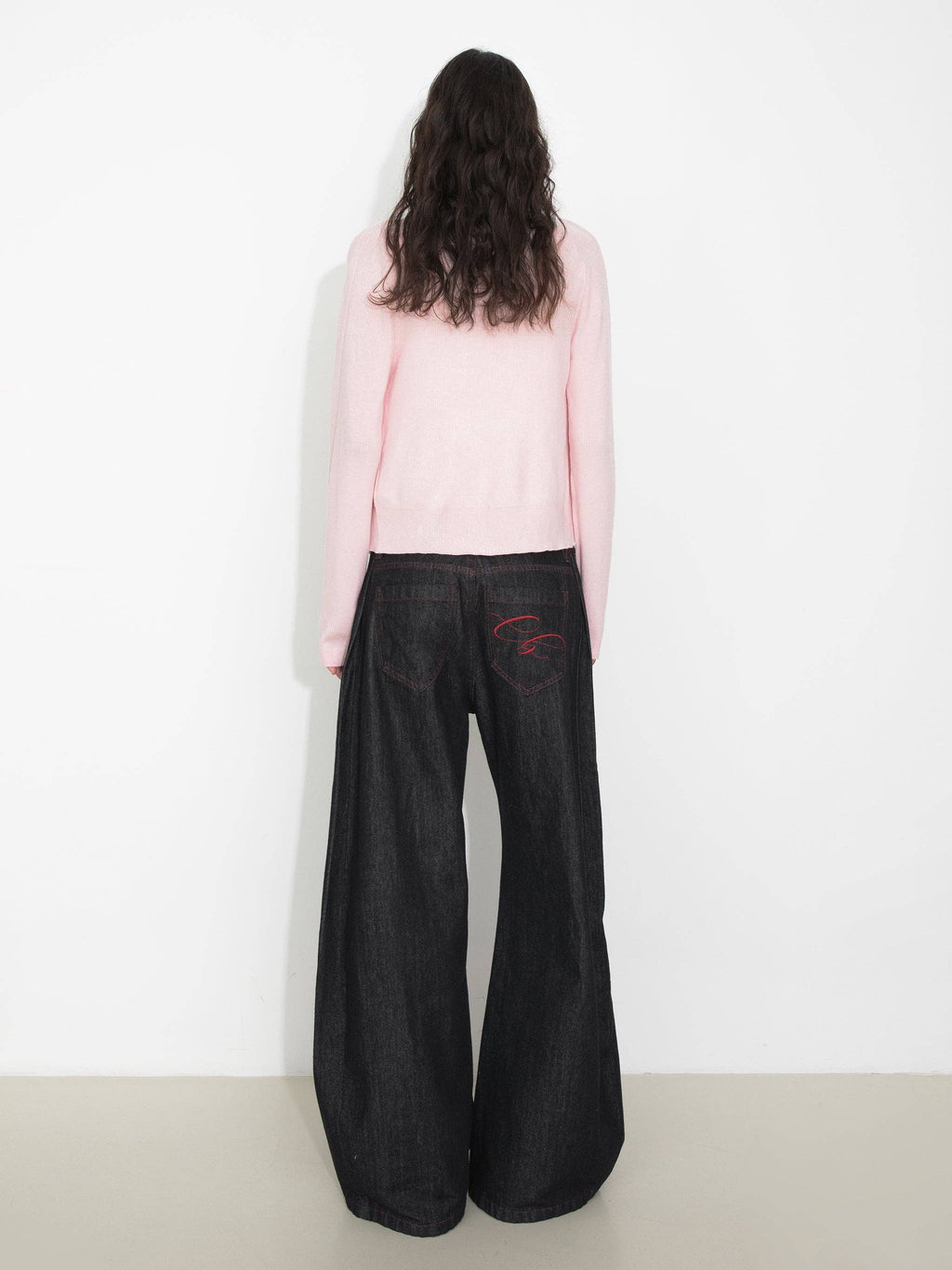 Cubic Vintage Curved Wide-Leg Trousers