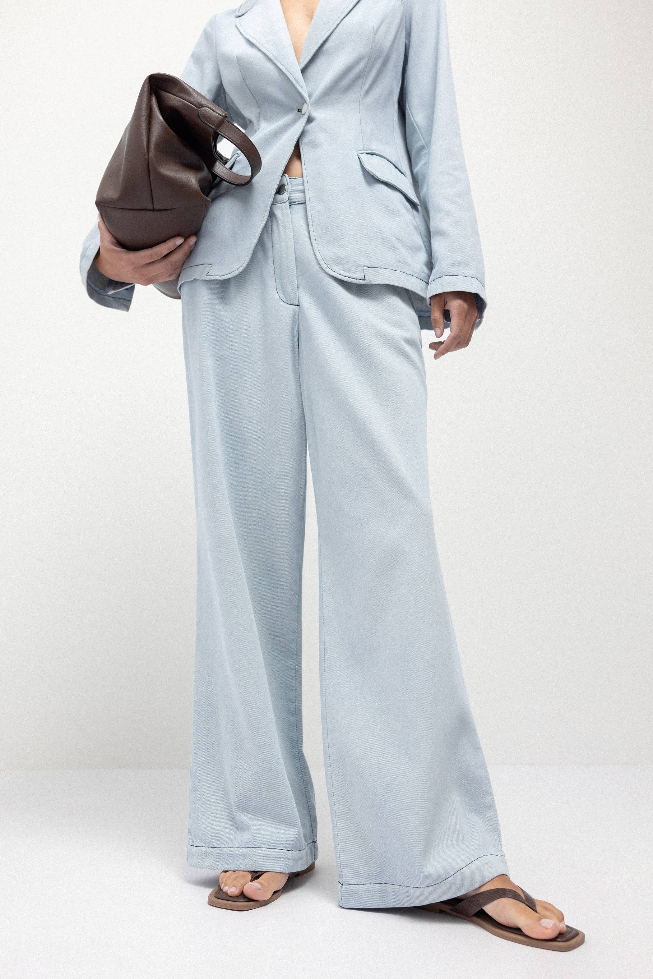 Lanidor Denim Wash-Effect Trousers