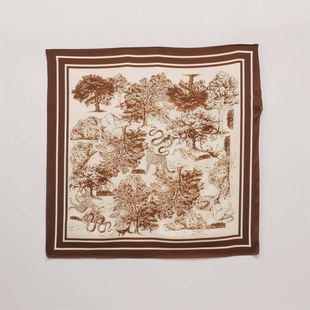 Cécile Wang Jungle print scarf 80x80