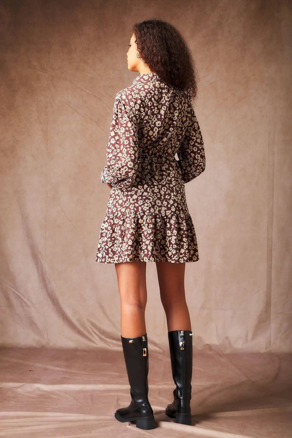 Lovie & Co Floral print short dress with elasticated waist