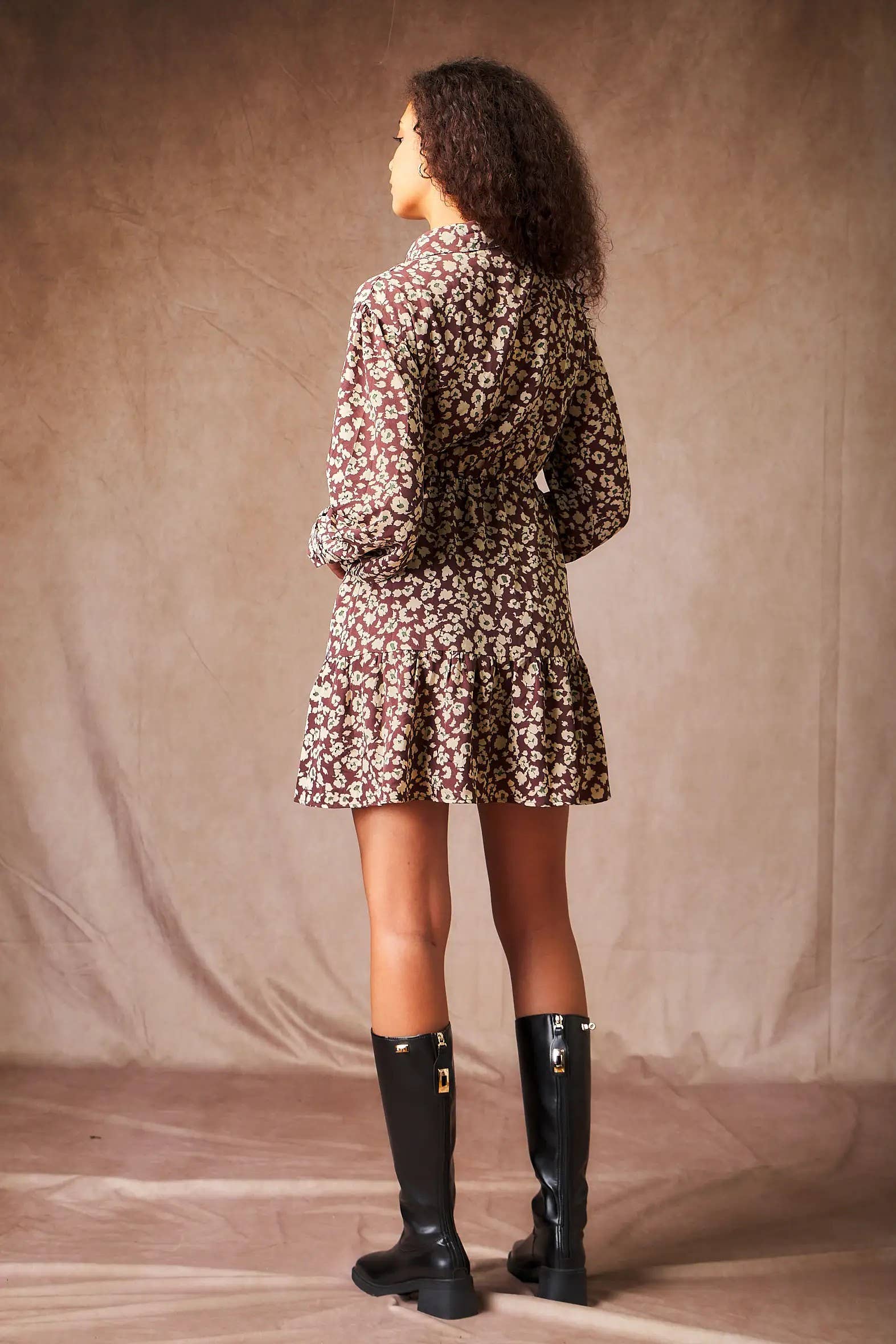 Lovie & Co Floral print short dress with elasticated waist