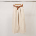 Cecile Wang Belted midi pleated skirt with elasticated waist