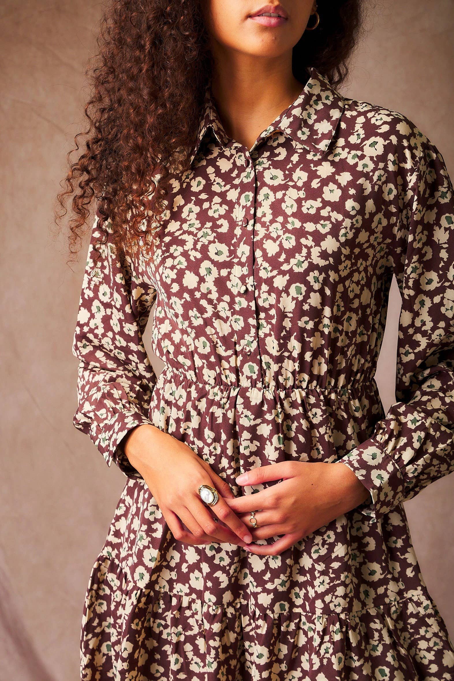 Lovie & Co Floral print short dress with elasticated waist