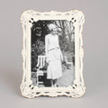 White Ornate Vintage-Style Photo Frame – Timeless Elegance