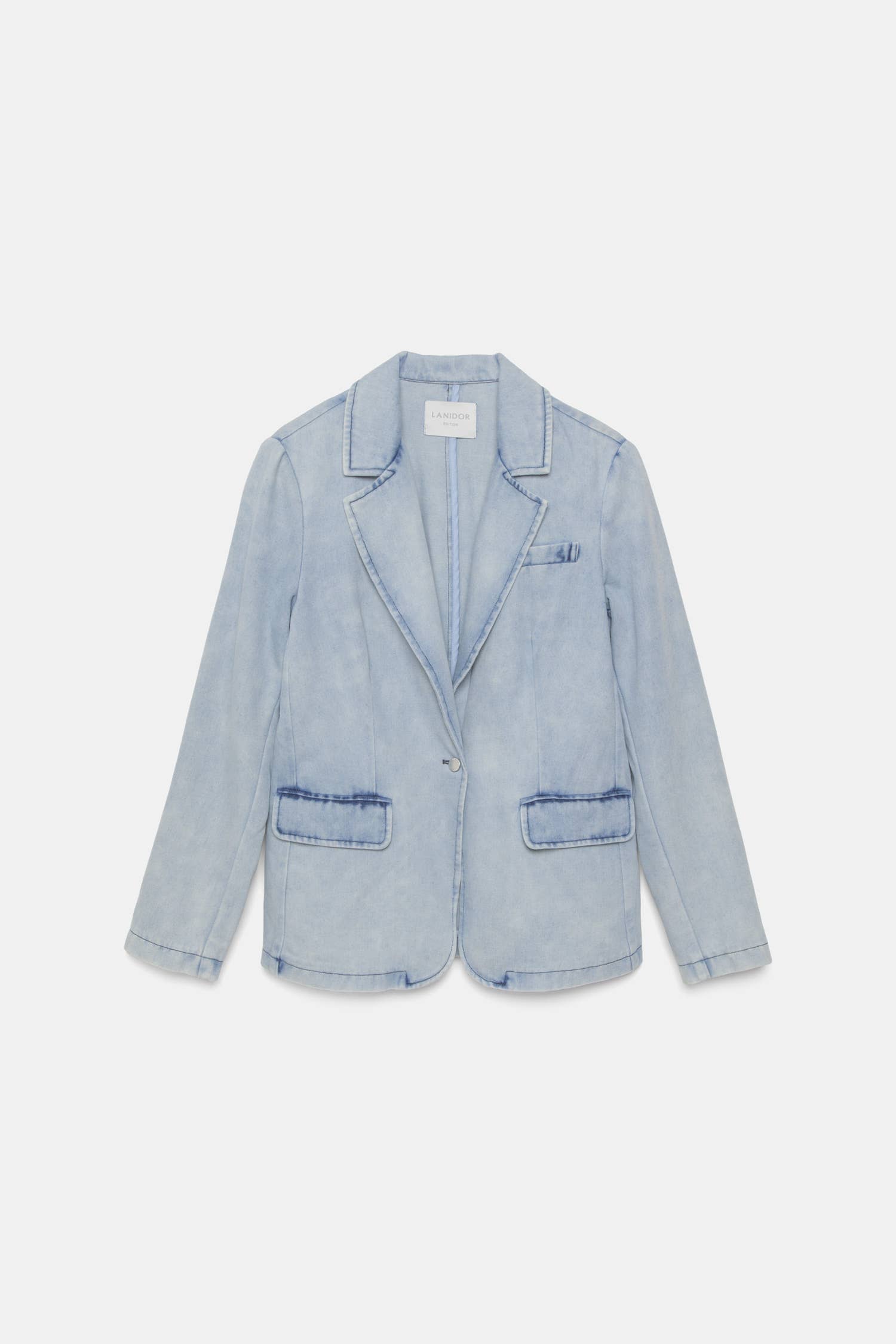 Lanidor Denim Wash-Effect Blazer