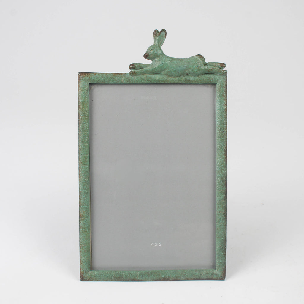 Rustic Green Rabbit Photo Frame – 4 x 6”