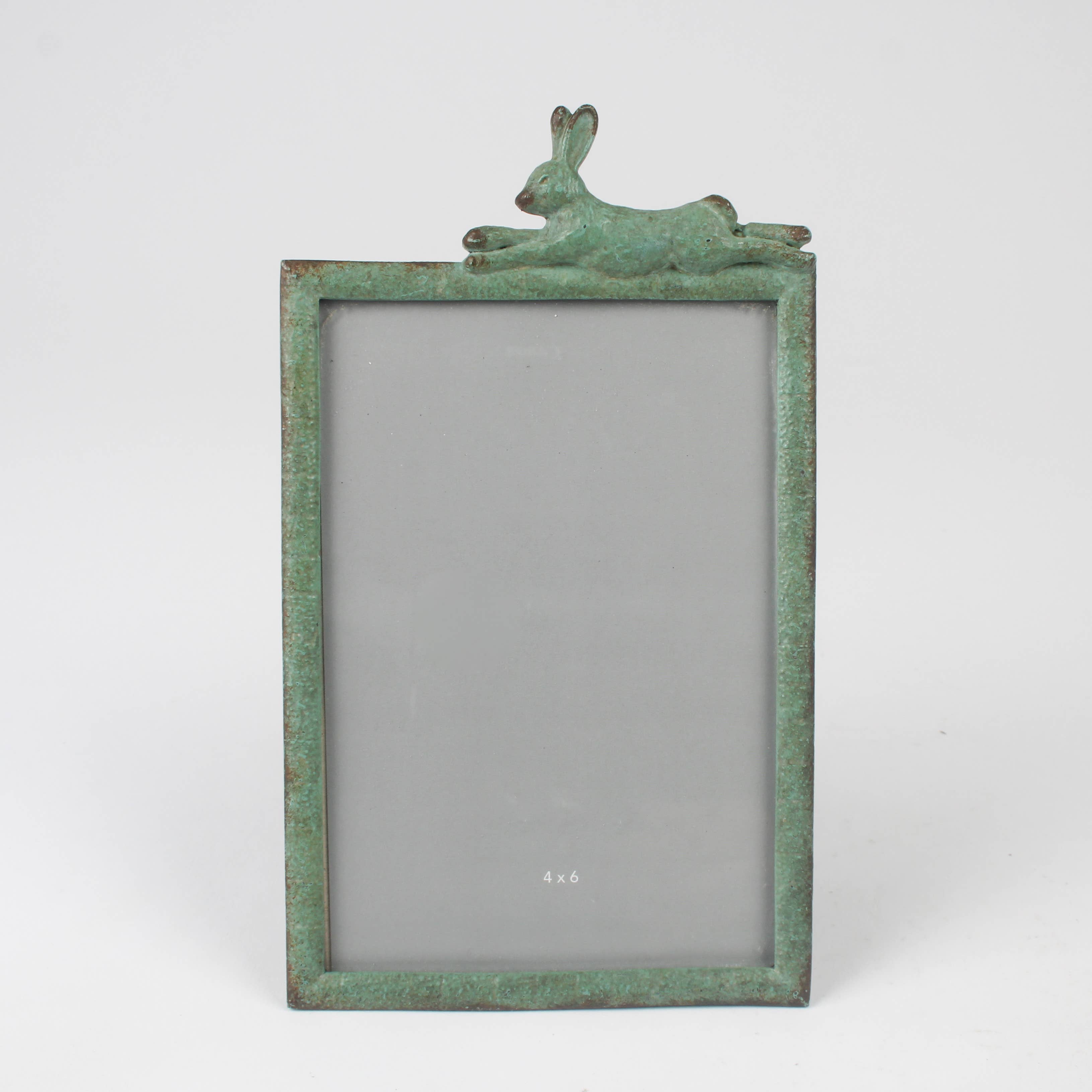 Rustic Green Rabbit Photo Frame – 4 x 6”