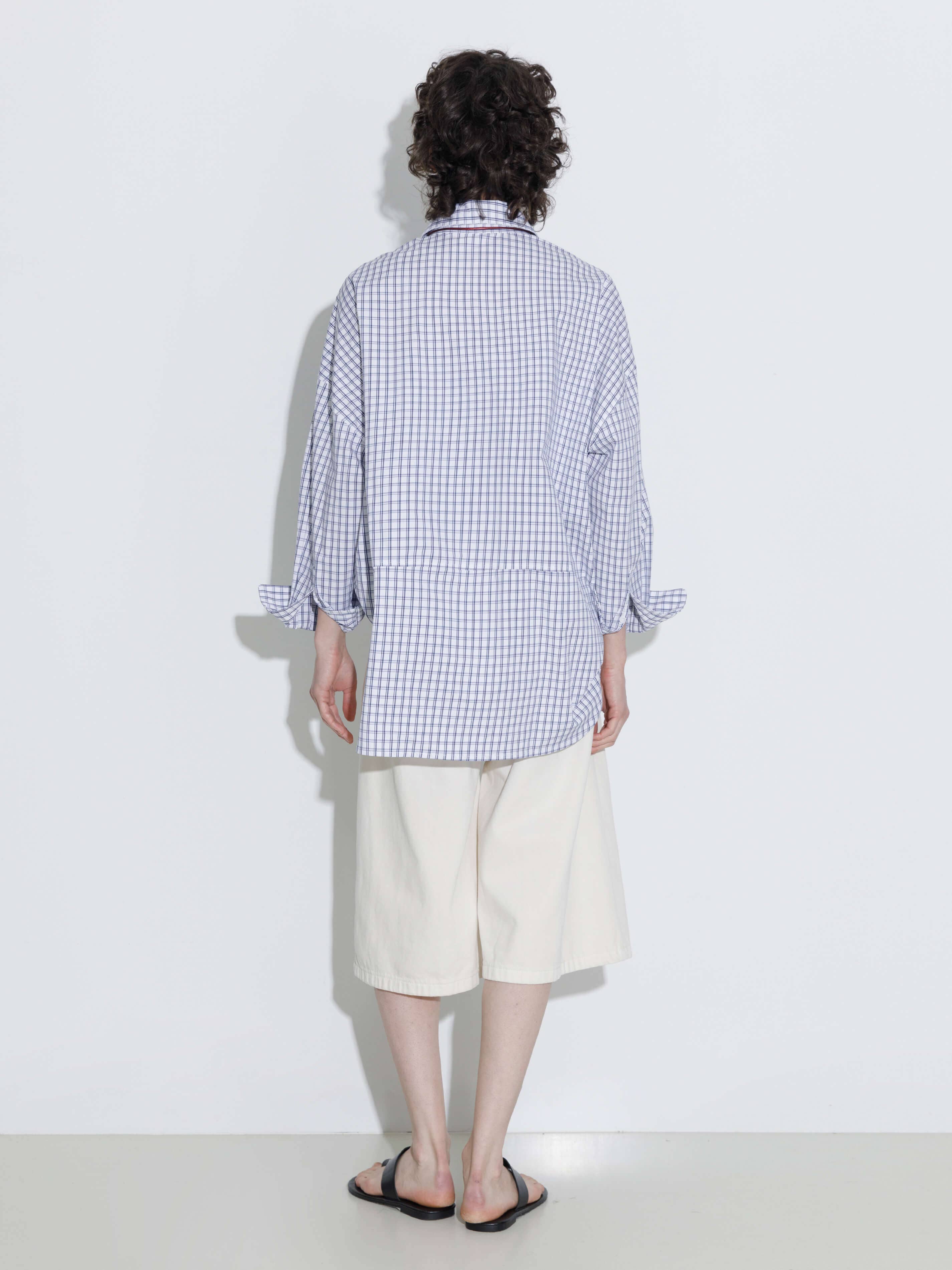 ONE BY CUBIC Checked Oversized Cotton Shirt