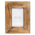 Dark Brown Wedge Photo Frame Mango Wood 4x6"