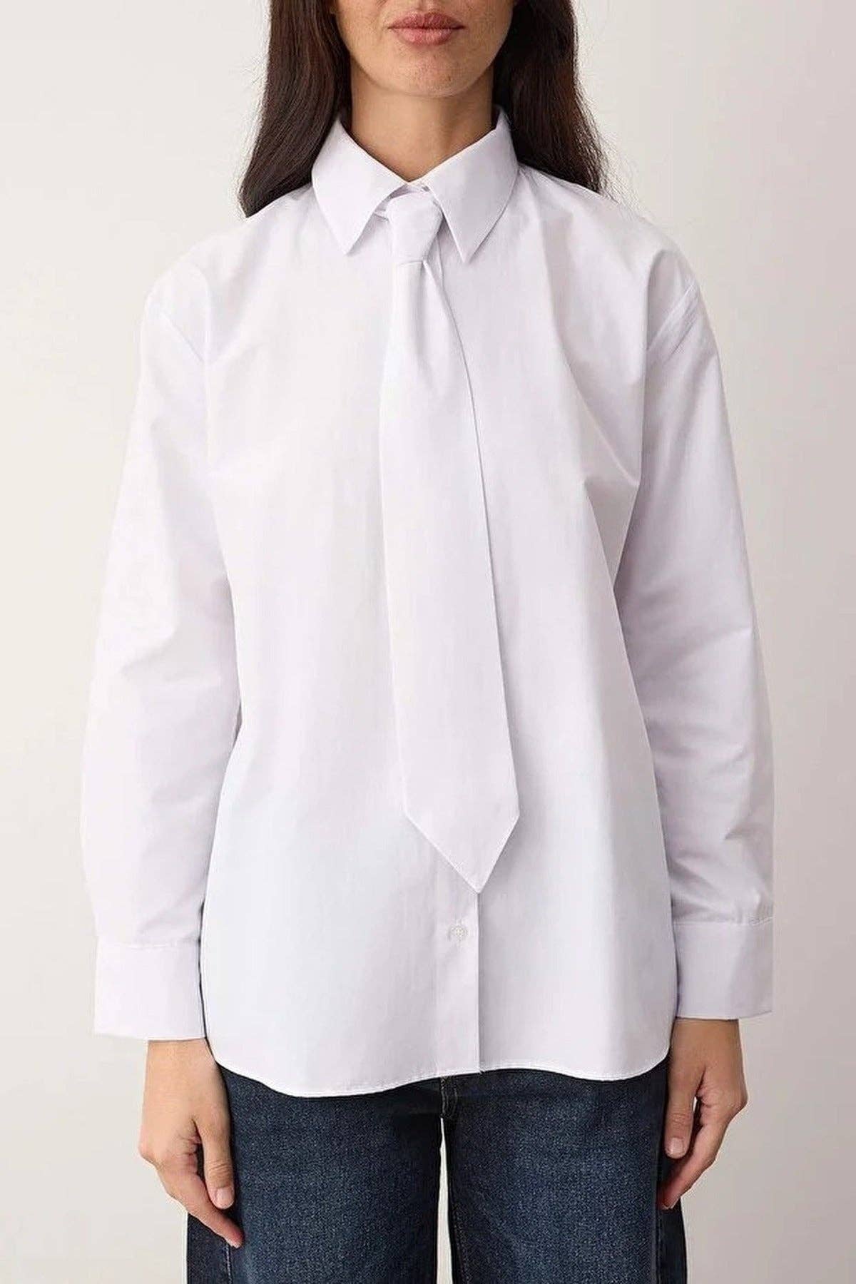 Shirt with Tie Detail