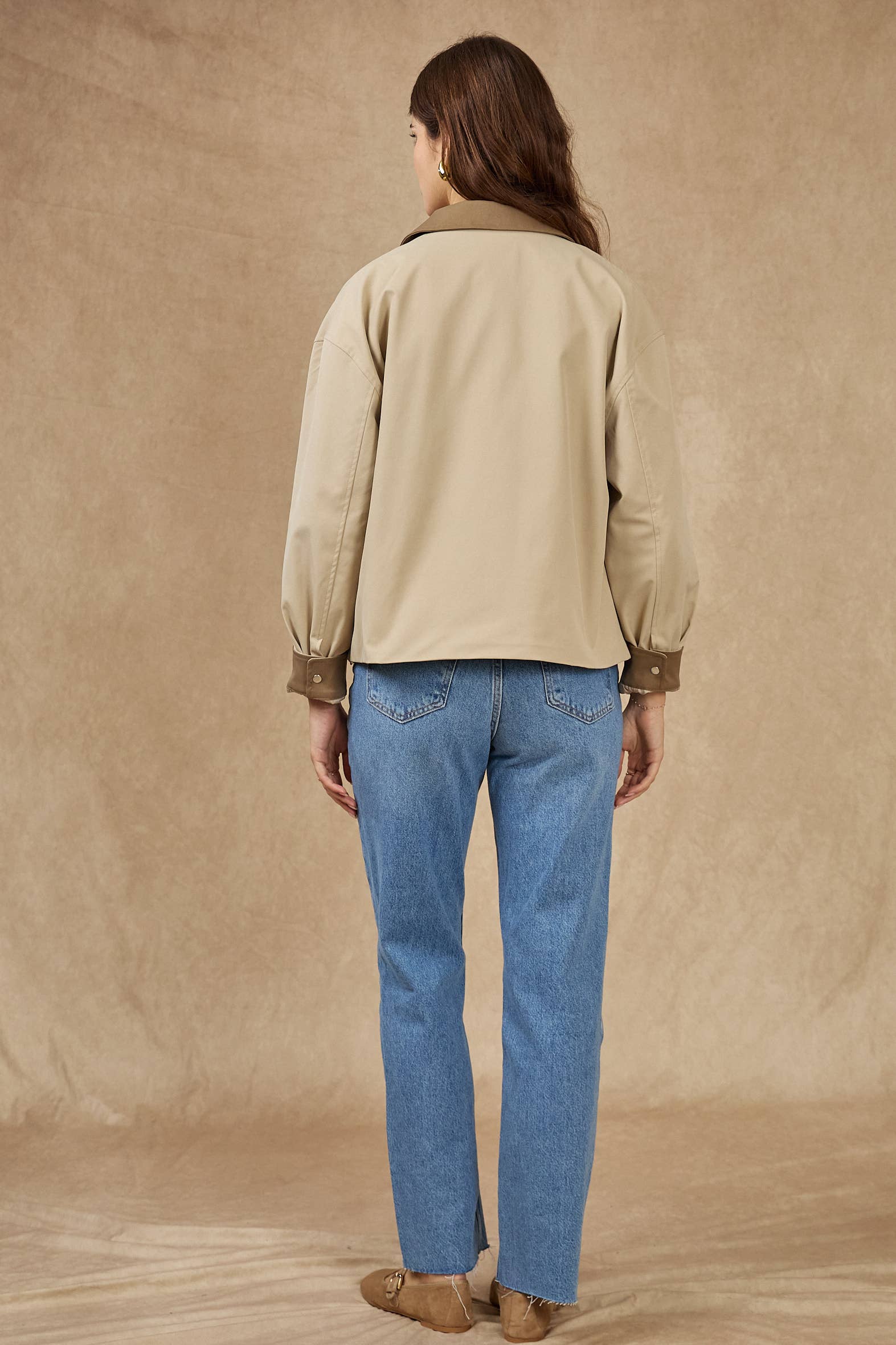 LOVIE & CO Two-tone short trench