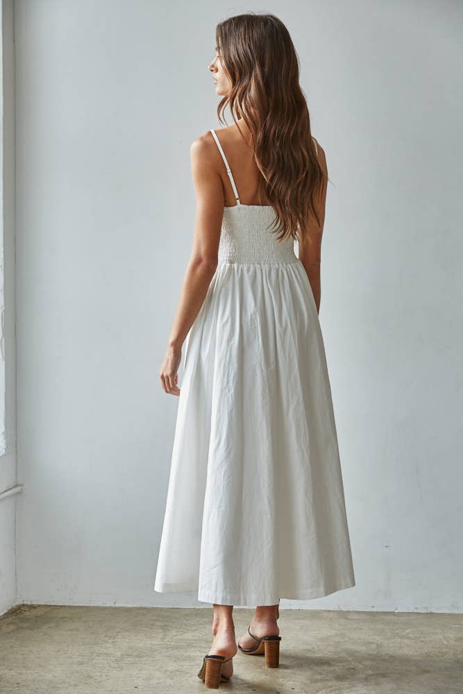 By Together Woven Cotton Floral Eyelet Detailed Maxi