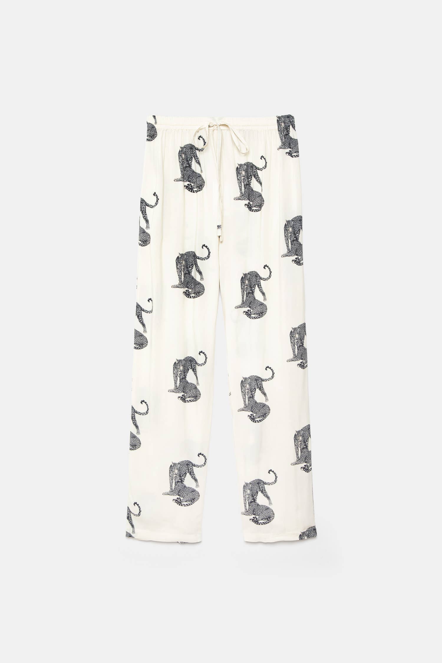 Lanidor Wide-Leg Animal Print Trousers