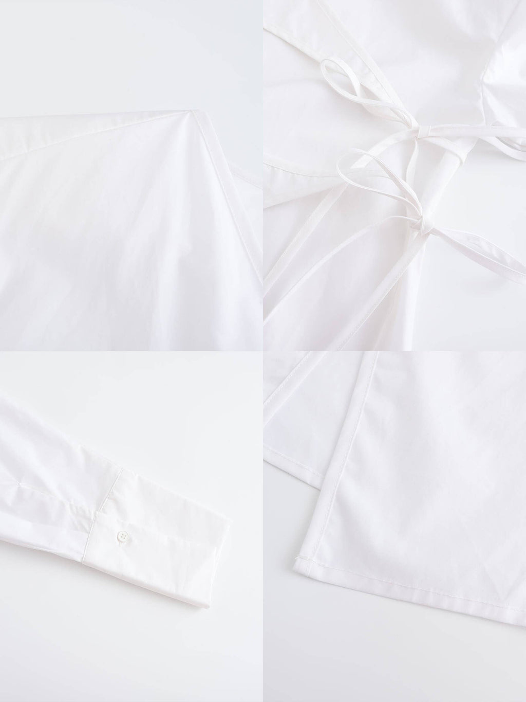 CUBIC V-Neck Criss-Crossed Layered Blouse