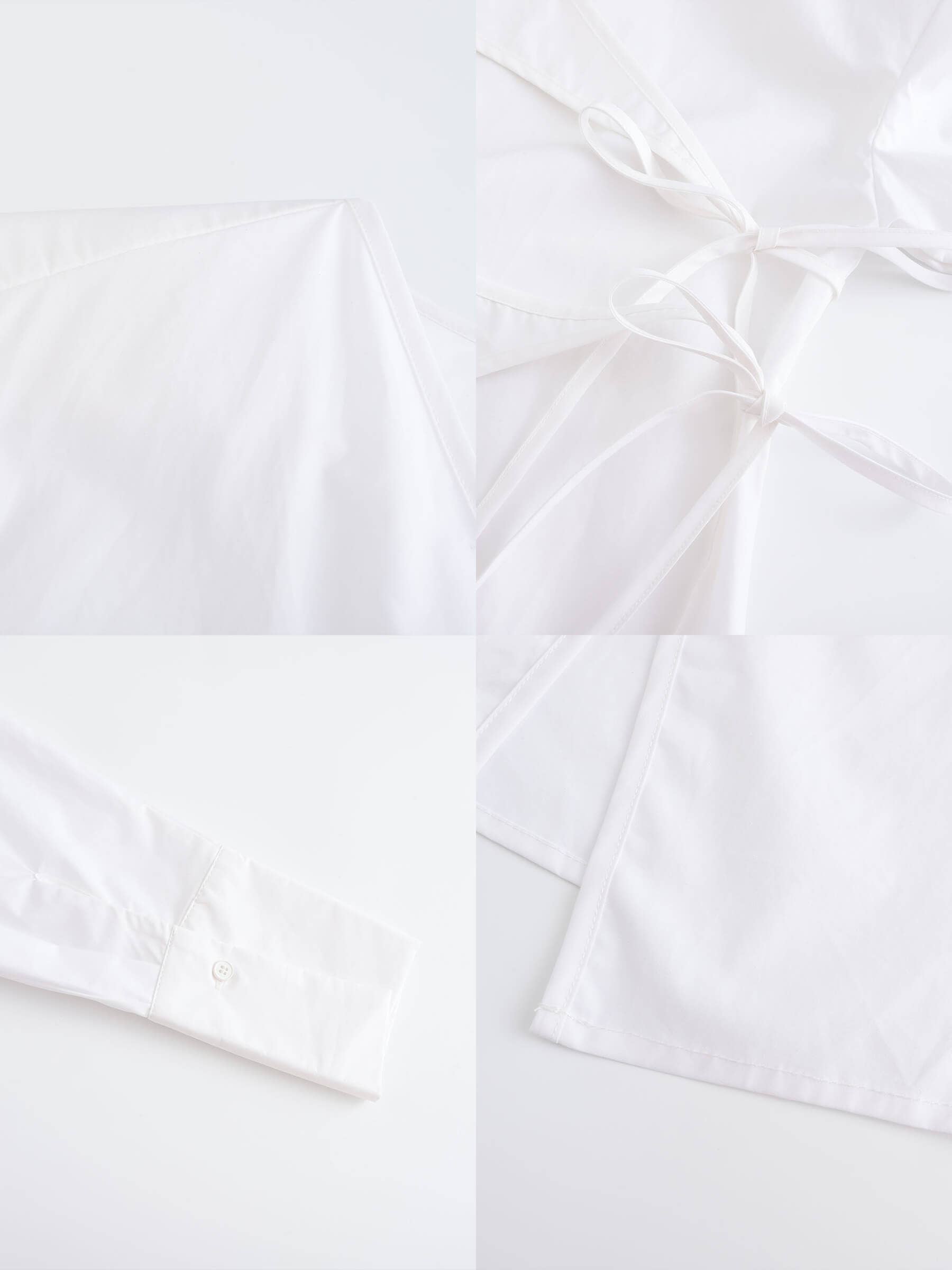 CUBIC V-Neck Criss-Crossed Layered Blouse