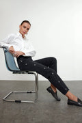 High Waist Mom Jean with Stone Details