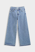 Wide straight high-waisted jeans