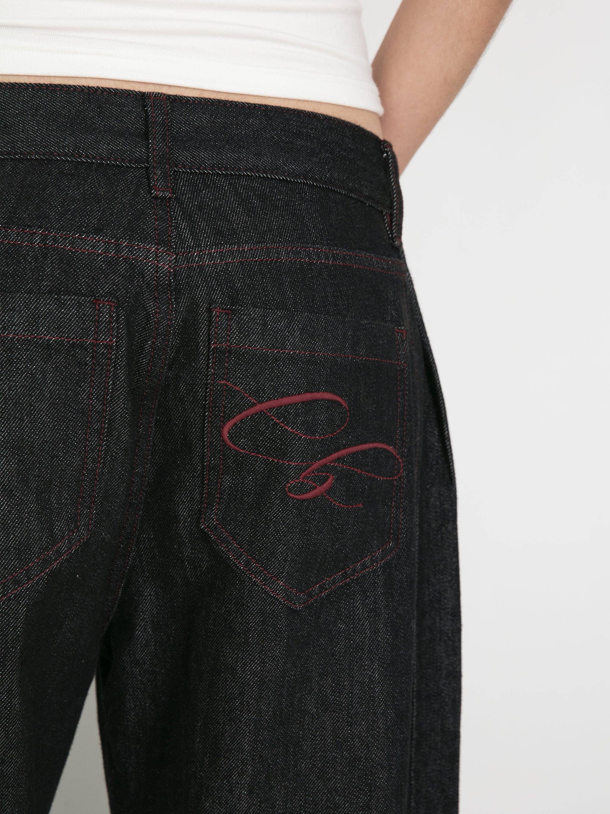 Cubic Vintage Curved Wide-Leg Trousers