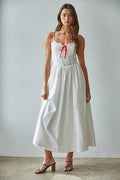By Together Woven Cotton Floral Eyelet Detailed Maxi