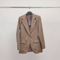 Cécile Wang Classic checkered blazer in stretch material