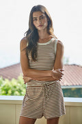 By Together Knit Rayon Spandex Striped Sleeveless Top