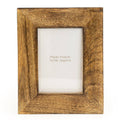 Dark Brown Wedge Photo Frame Mango Wood  5x7"