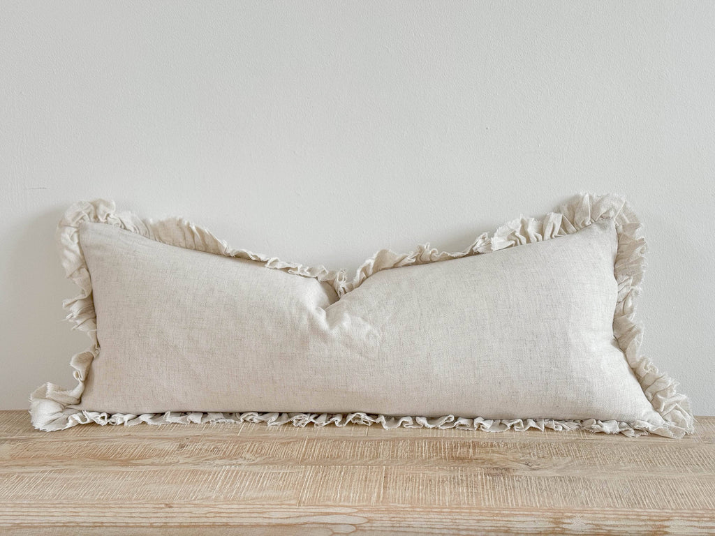 Grace Linen Blend Cushion Cover 80x30 - Sand
