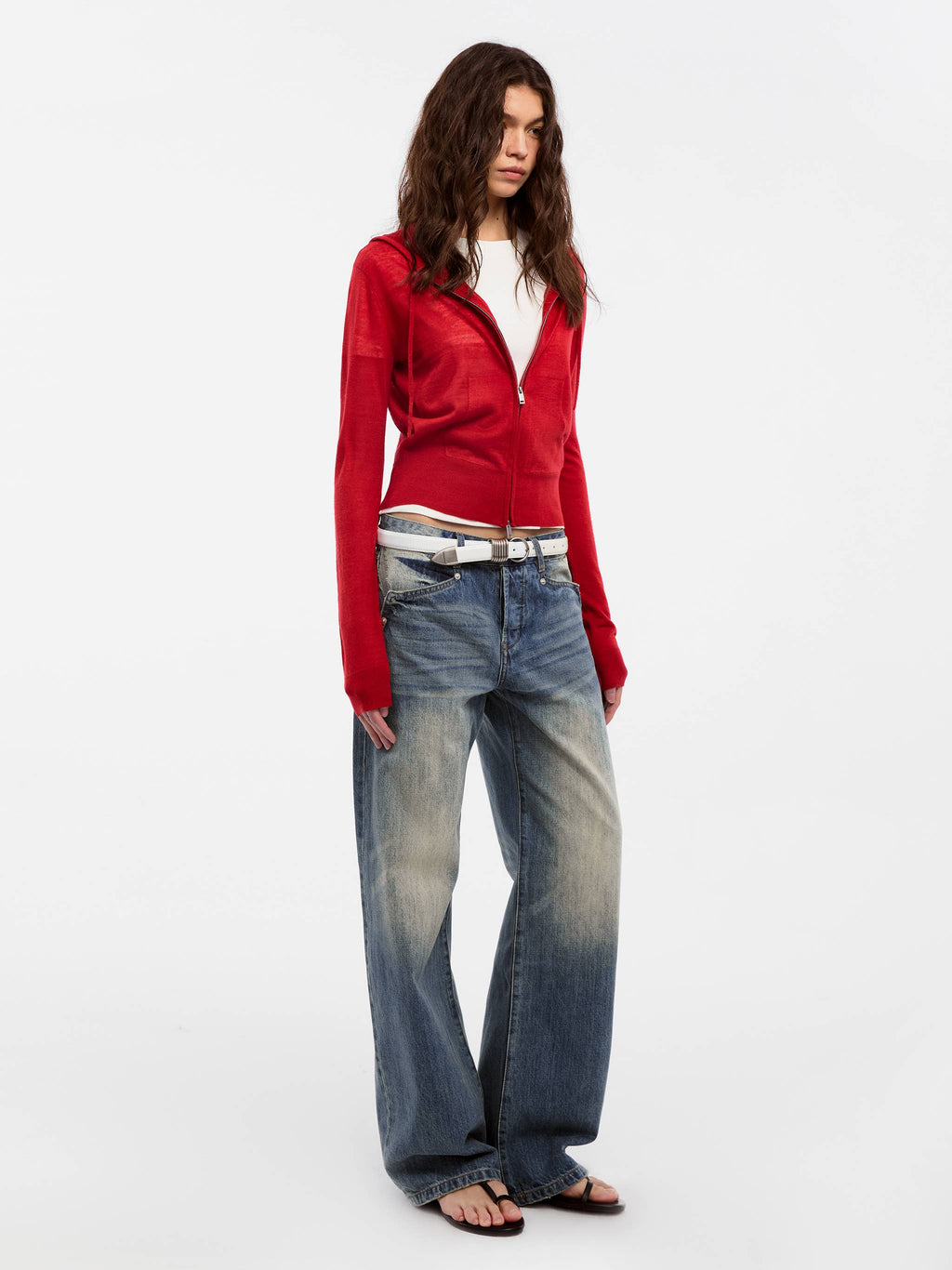 CUBIC Retro Washed Straight Leg Jeans