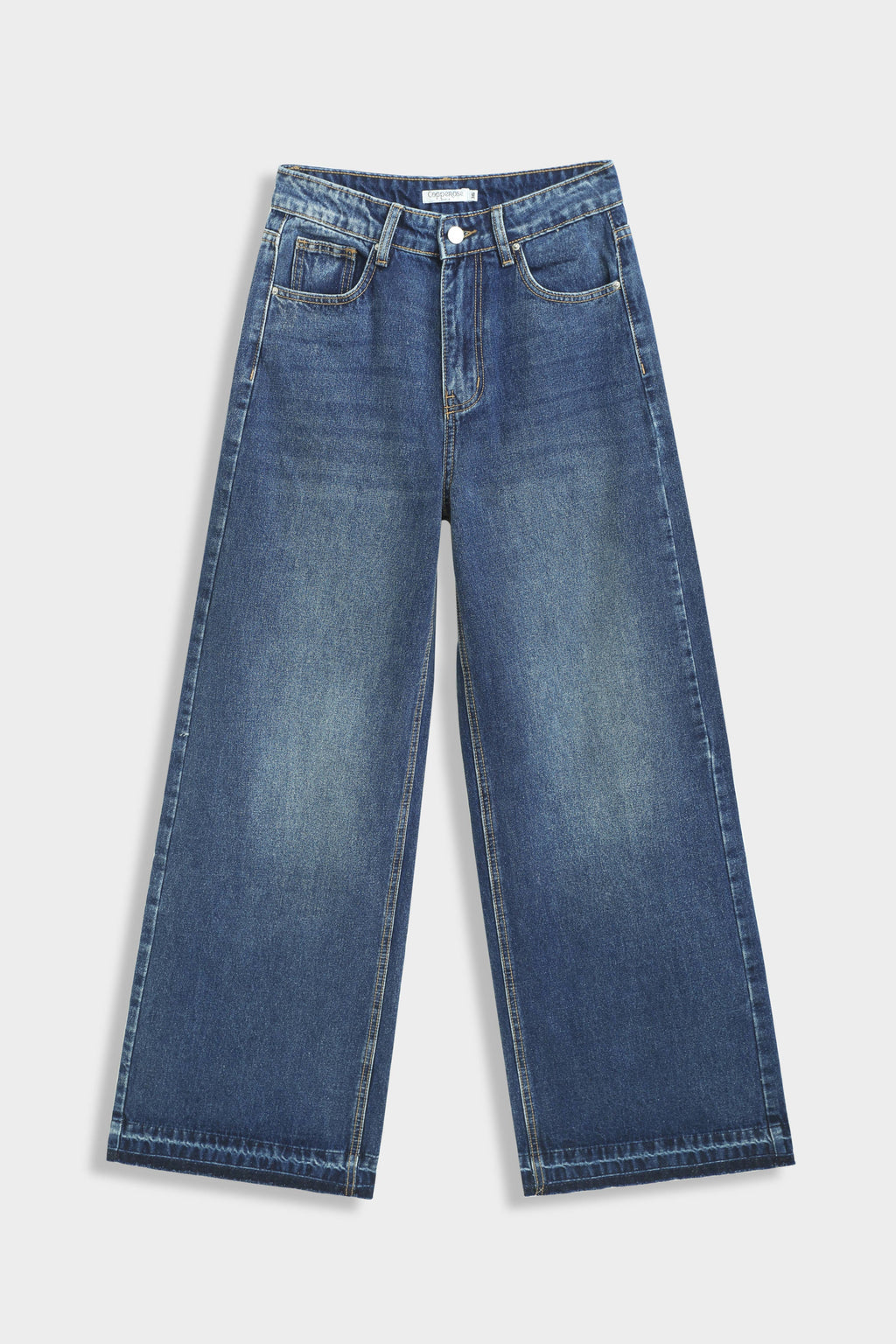 Wide straight high-waisted jeans