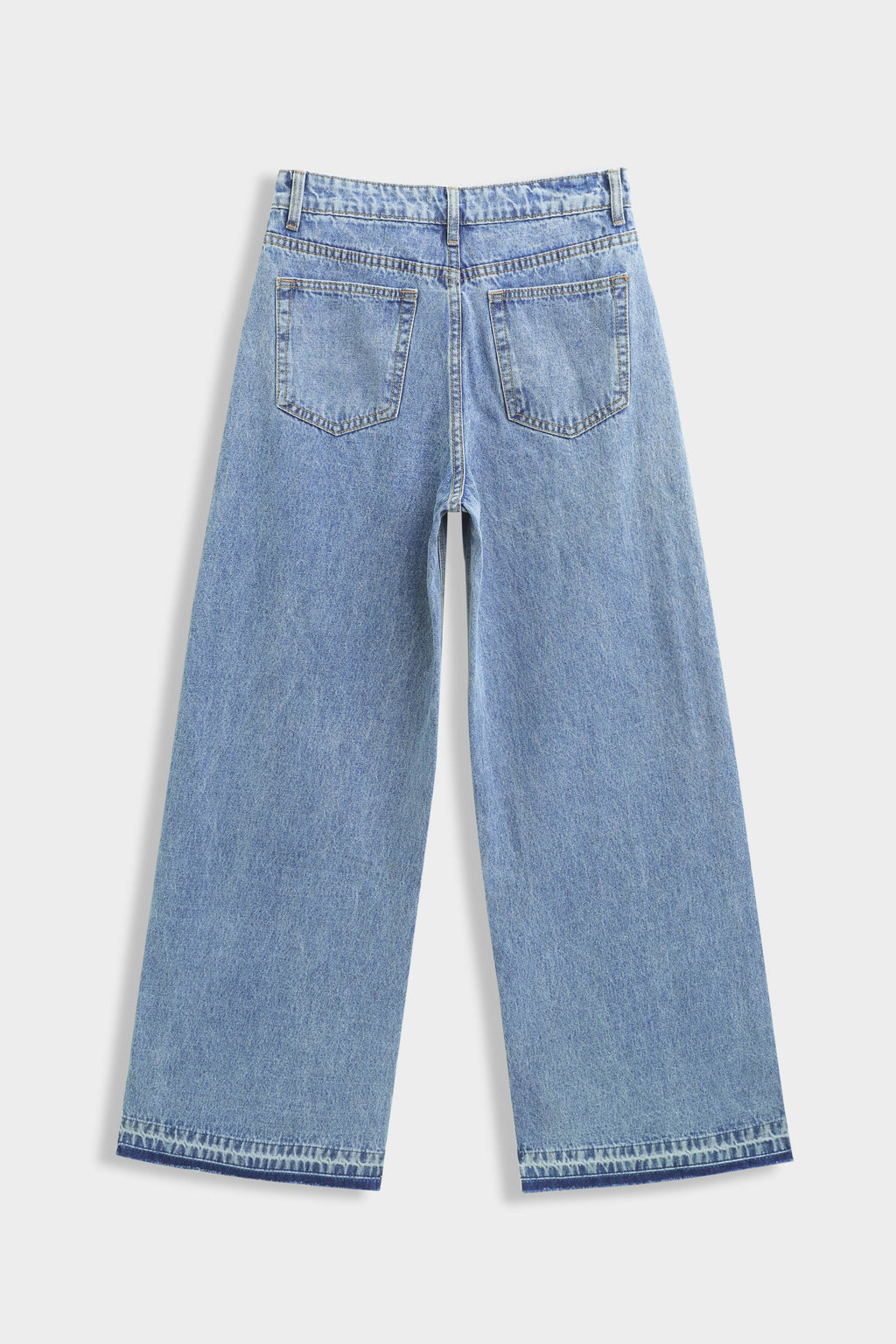 Wide straight high-waisted jeans
