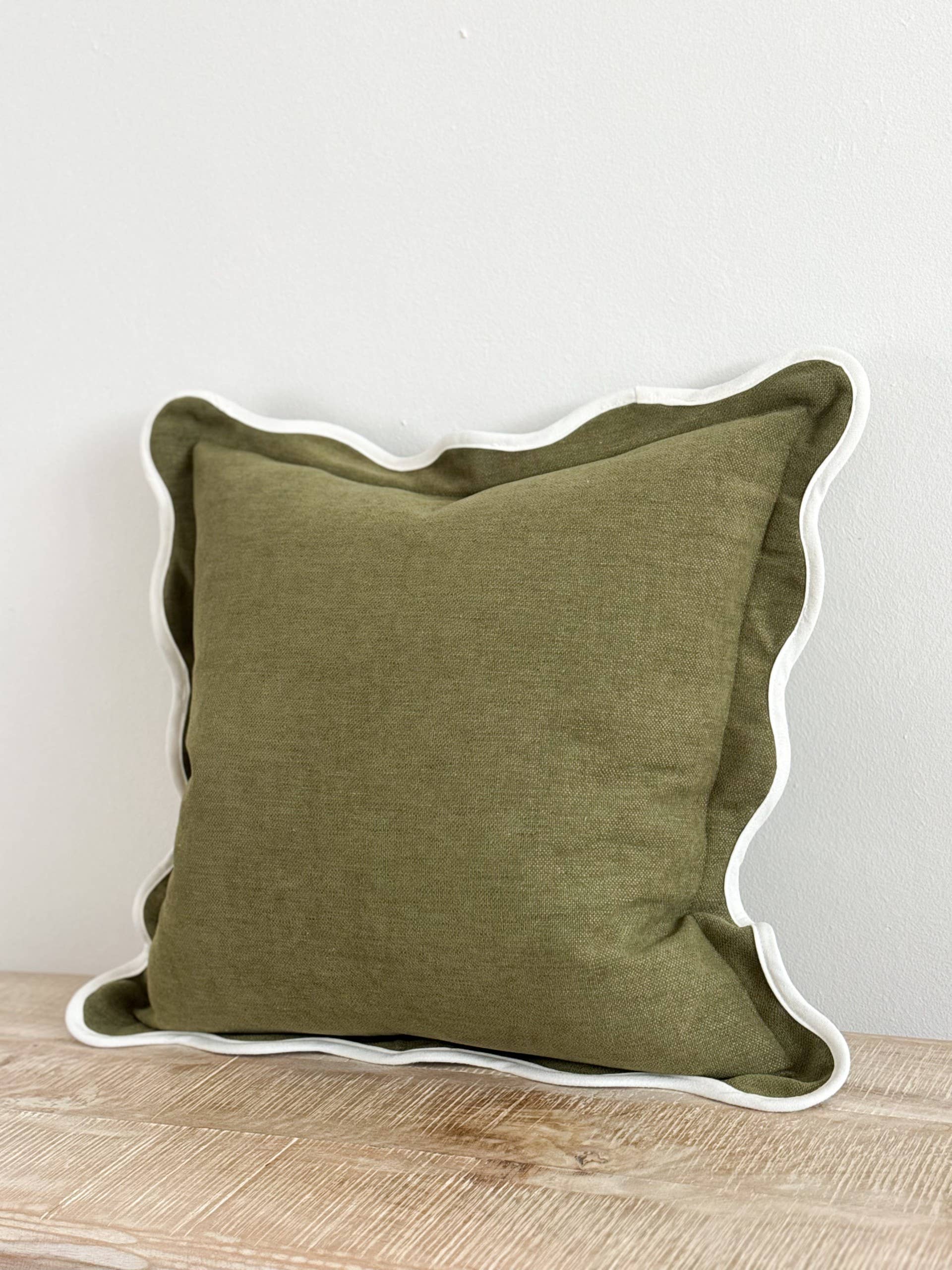 Chloe Olive Scalloped 45x45